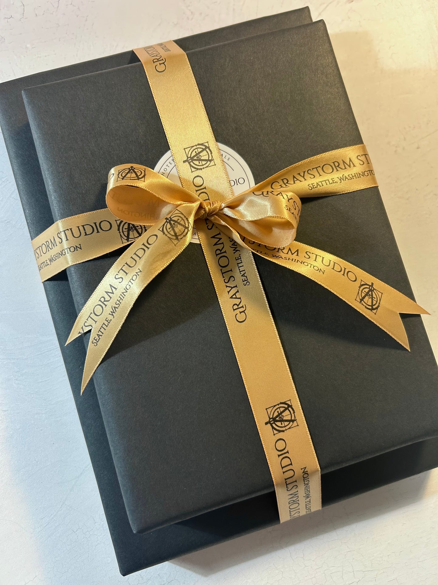 B5 192-page Hardcover Journal finished in black Japanese book cloth with green and silver botanical Chiyogami Paper