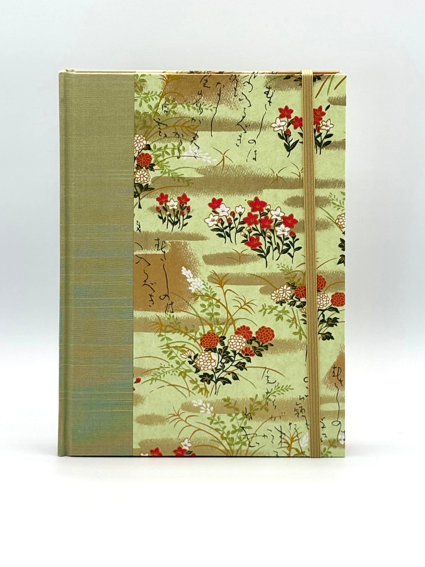 (PRE-ORDER NOVEMBER Delivery) A5 Hardcover Notebook finished in Japanese Floral Garden Chiyogami Paper