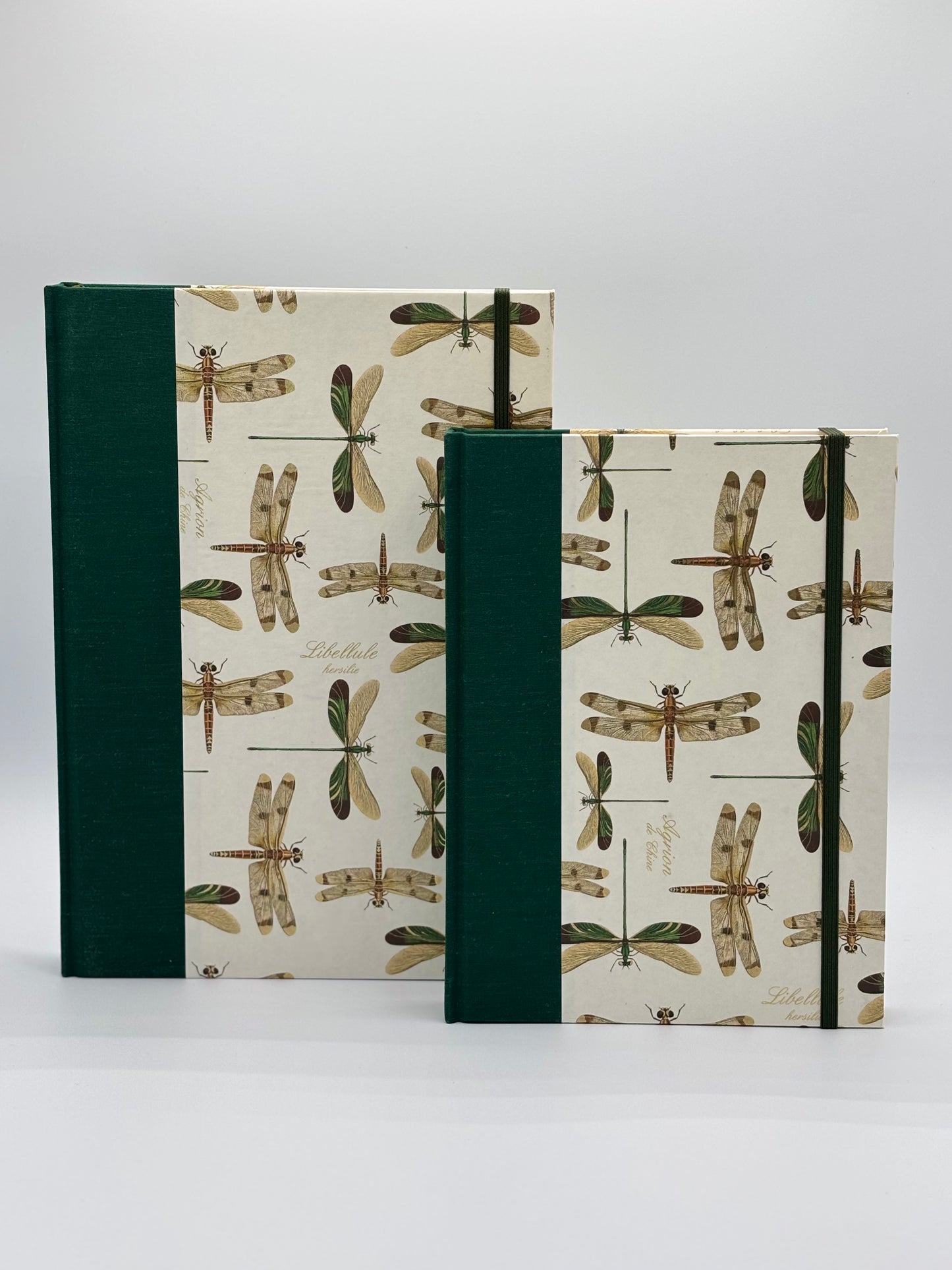 Hardcover Notebook with Dragonfly on Italian paper