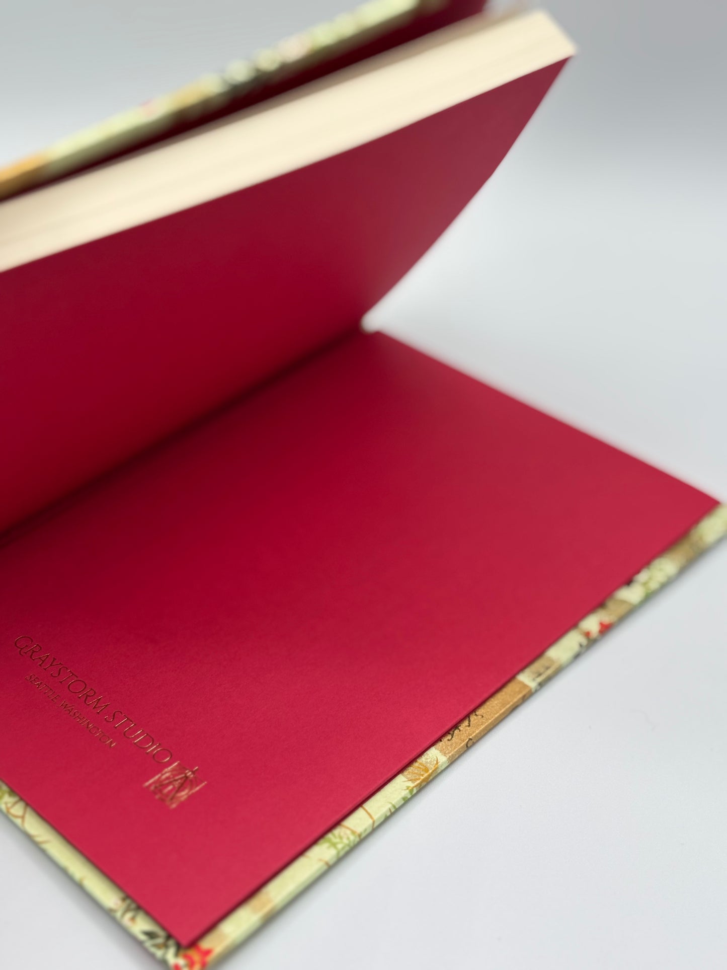 (PRE-ORDER NOVEMBER Delivery) A5 Hardcover Notebook finished in Japanese Floral Garden Chiyogami Paper