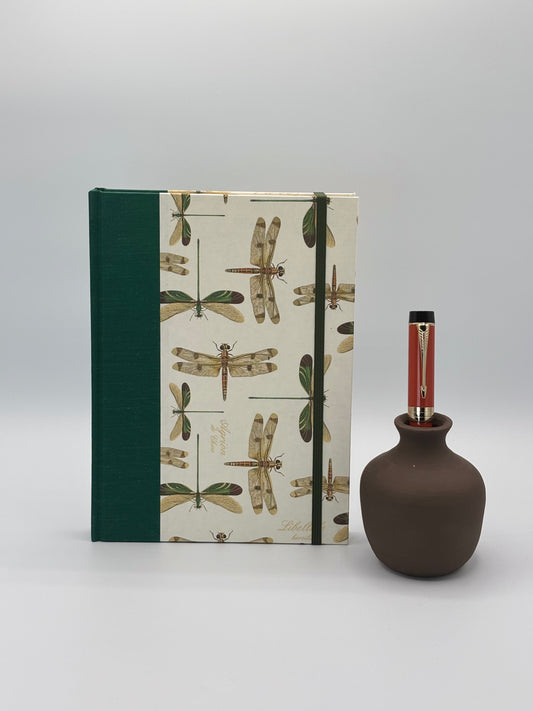 (PRE-ORDER NOVEMBER Delivery) A5 Hardcover Notebook with Dragonfly Italian Florentine Print