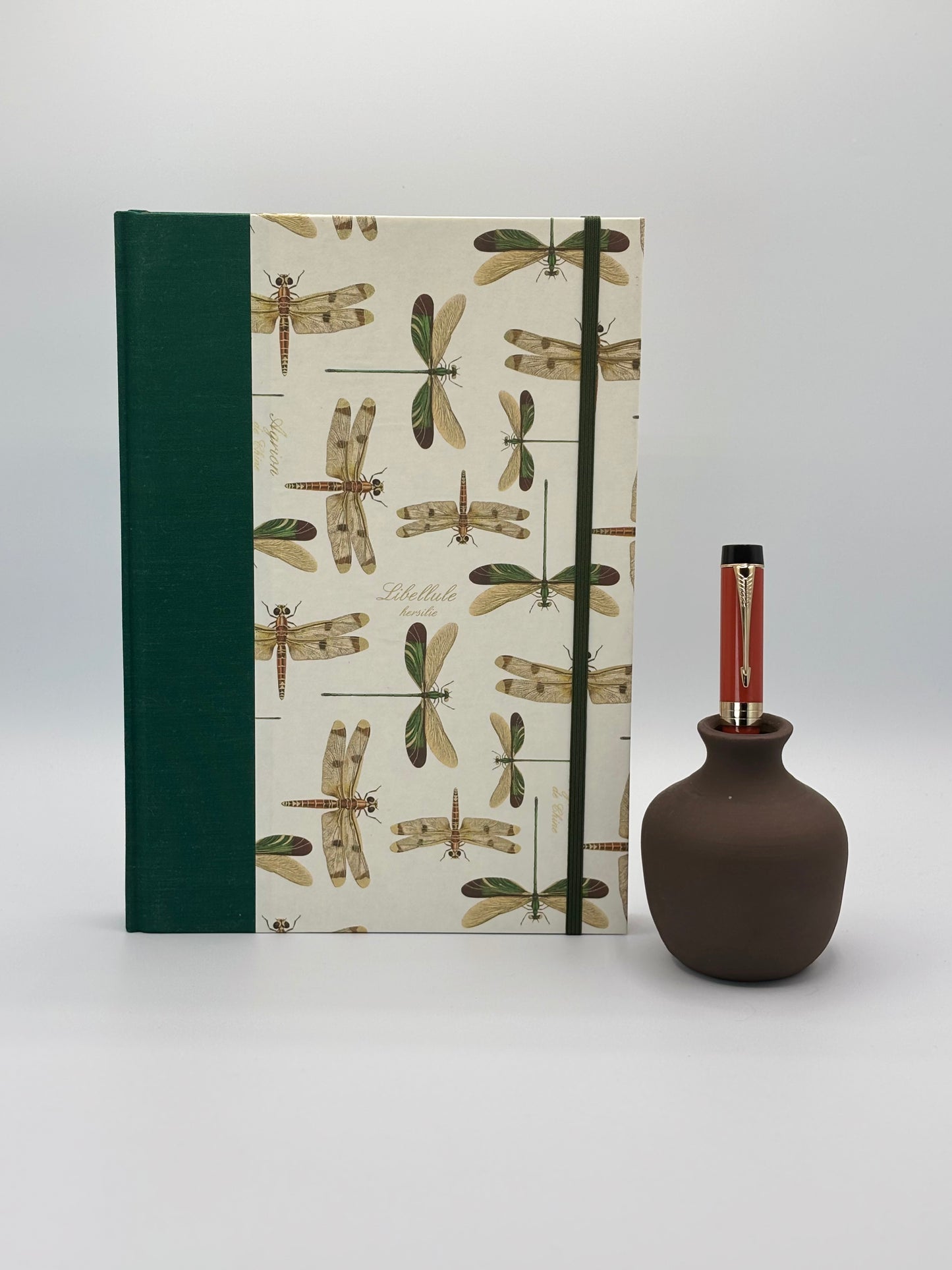 (PRE-ORDER NOVEMBER Delivery) B5 Hardcover Notebook with Dragonfly Italian Florentine Print
