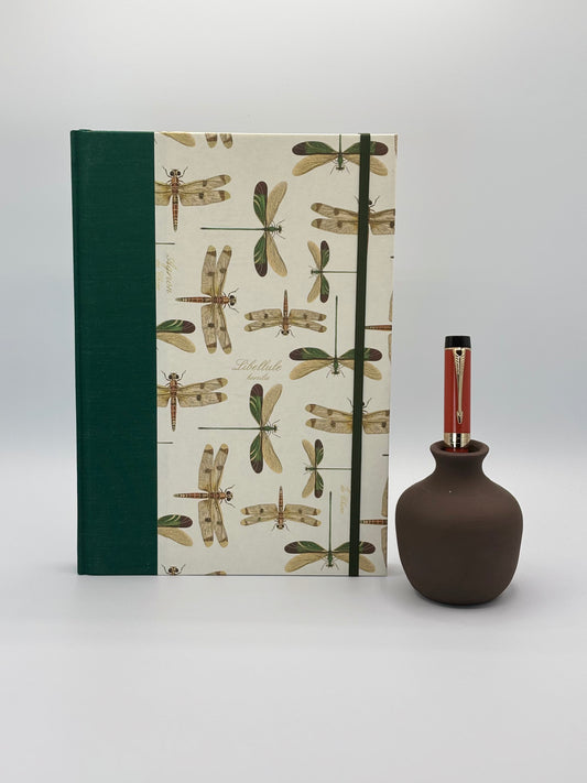 (PRE-ORDER NOVEMBER Delivery) B5 Hardcover Notebook with Dragonfly Italian Florentine Print