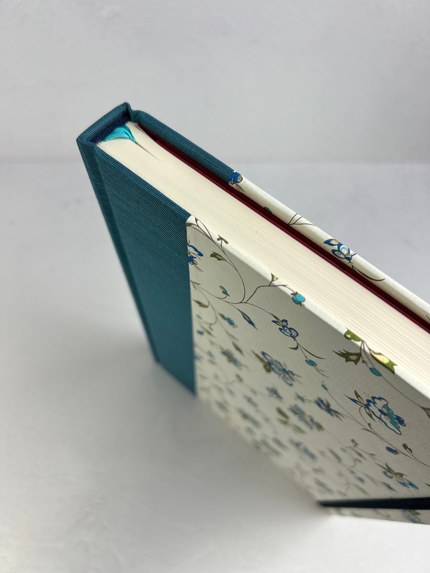 B5 Hardcover Notebook finished in Delicate Blue Italian Florentine Print