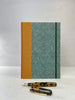 B5 Hardcover Notebook finished in White Polka Dots on Green Chiyogami Paper
