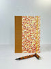 NEW B5 Hardcover Notebook finished in Ochre Japanese book cloth and Fall leaves Chiyogami Paper