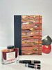 B5 Hardcover Notebook finished in Black Japanese book cloth and Renato Crepaldi hand marbled paper