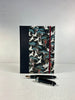 A5 Hardcover Notebook finished in White Cranes on Black Chiyogami Paper