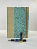 B5 192-page Hardcover Journal in finished in Platinum Japanese book cloth and light blue French Marble Paper