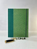 B5 Hardcover Notebook with Gold Polka Dots on Green Chiyogami Paper