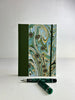 A5 160-page Hardcover Journal finished in Olive Italian Verona book cloth and Renato Crepaldi hand marbled decorative paper
