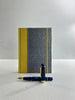 A5 160-page Hardcover Journal finished in Yellow Gold Japanese book cloth and blue and gold Chiyogami Paper