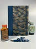 B5 Hardcover Notebook finished in Golden Peaks on Black Chiyogami Paper