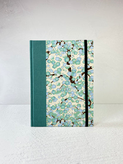 A5 160-page Hardcover Notebook finished Blue Cherry Blossoms Chiyogami Japanese Paper