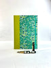 B5 192-page Hardcover Journal finished in Lemongrass Verona book cloth and Butterfly Chiyogami Paper