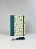 A5 Hardcover Notebook finished in Delicate Blue Floral Italian Florentine Print