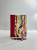 A5 160-page Hardcover Journal finished in Cardinal Red Japanese book cloth and Italian hand-marbled paper by Renato Crepaldi