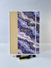 B5 Hardcover Notebook finished in Soft Gold Japanese book cloth and Imperial Purple and Gold Chiyogami