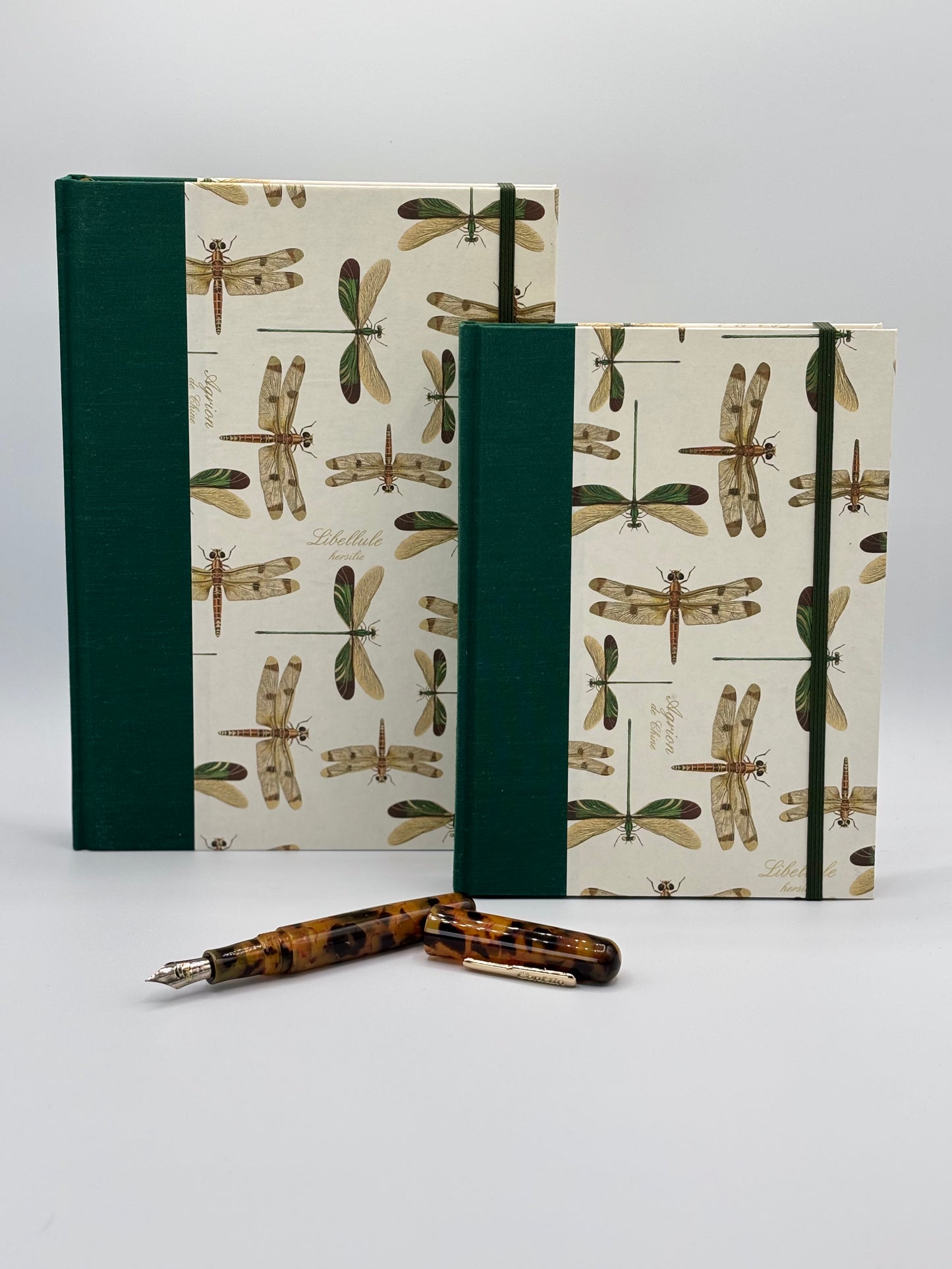 Hardcover Notebook with Dragonfly on Italian paper