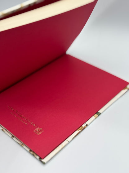 Hardcover Notebook with Dragonfly on Italian paper