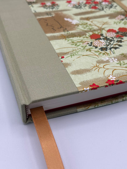 Hardcover Notebook with Japanese Floral Garden