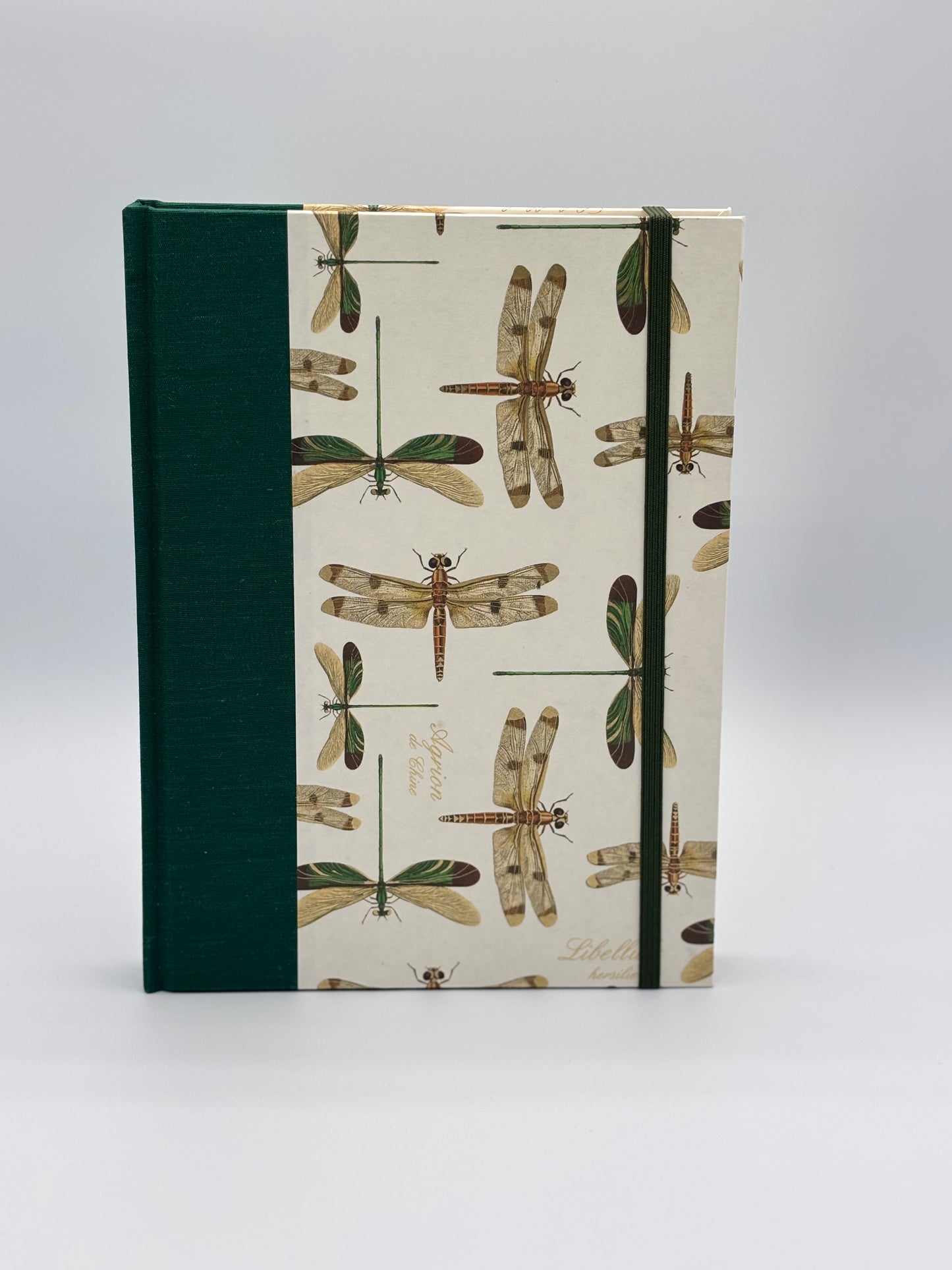 Hardcover Notebook with Dragonfly on Italian paper