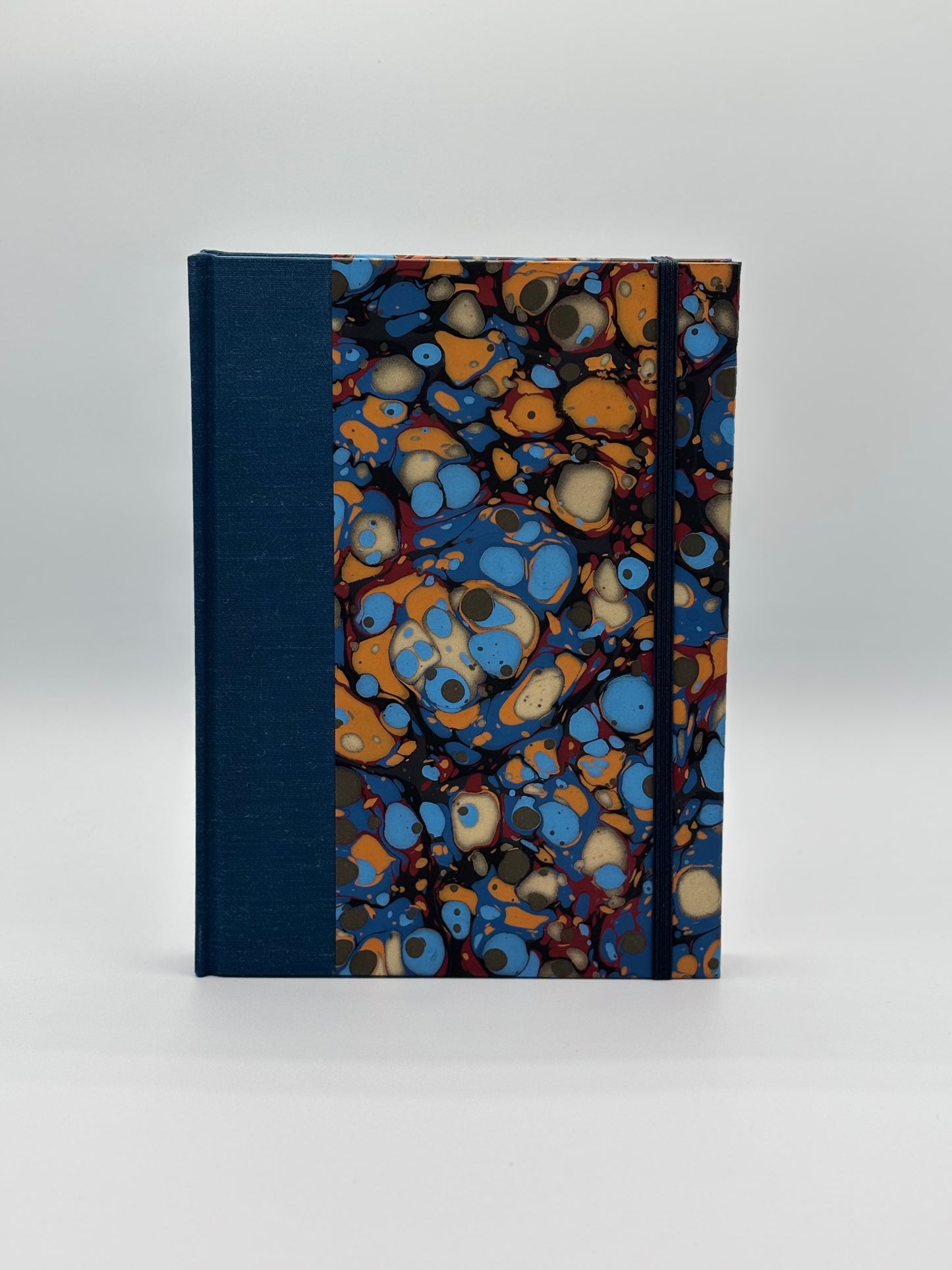 Hardcover Notebook with Blue Marble Italian Paper