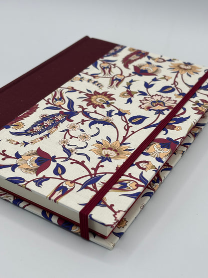 NEW A5 Hardcover Notebook finished in Summer Flowers Italian Florentine Print