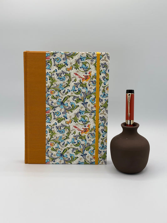 A5 Hardcover Notebook finished in Classic Italian Botanical Print