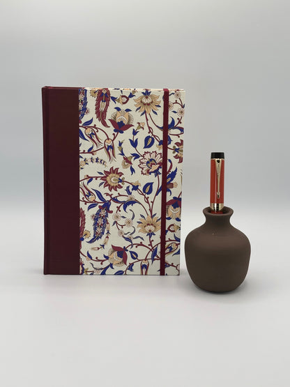 NEW A5 Hardcover Notebook finished in Summer Flowers Italian Florentine Print
