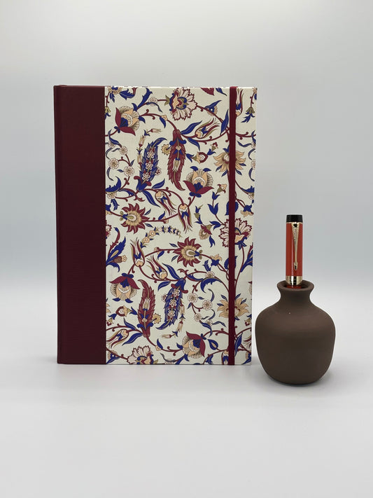 NEW B5 Hardcover Notebook finished in Summer Flowers Italian Florentine Print