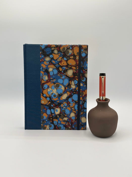 A5 Hardcover Notebook finished in Renato Crepaldi Marble Paper