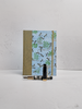 NEW A5 160-page Hardcover Journal finished in Green Japanese Book Cloth and blue Dragonfly Chiyogami Paper