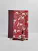 NEW A5 160-page Hardcover Journal finished in Maroon Japanese book cloth and white Cranes on red Chiyogami paper