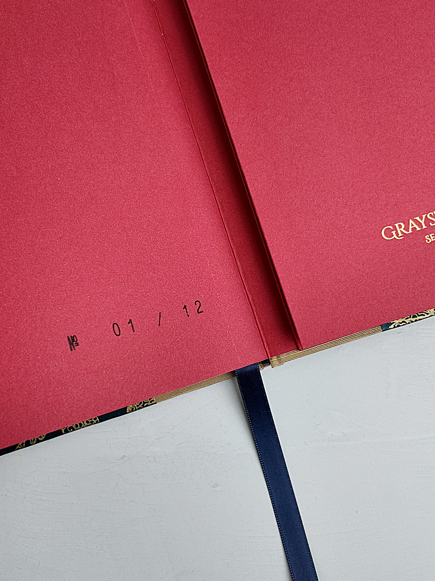 NEW B5 192-page Hardcover Journal finished in Soft Gold Japanese book cloth and blue Nepalese Lokta Paper