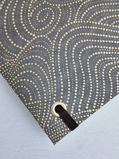 NEW B5 192-page Hardcover Journal finished in Bronze Japanese book cloth and Gold on Brown Chiyogami Paper