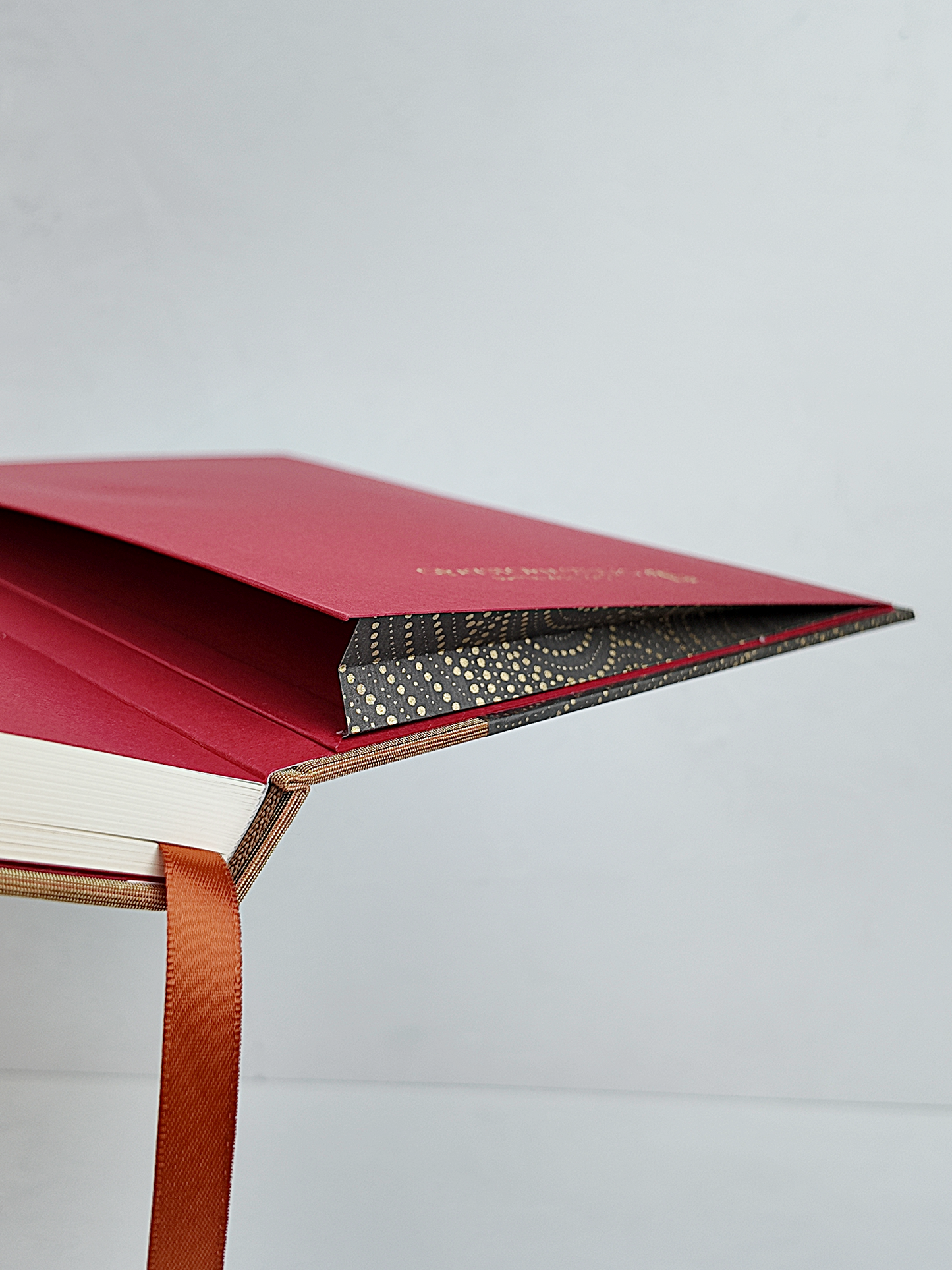NEW B5 192-page Hardcover Journal finished in Bronze Japanese book cloth and Gold on Brown Chiyogami Paper