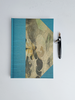 NEW B5 192-page Hardcover Journal finished in Marine Blue Japanese book cloth and hand marbled Thai Momi Paper