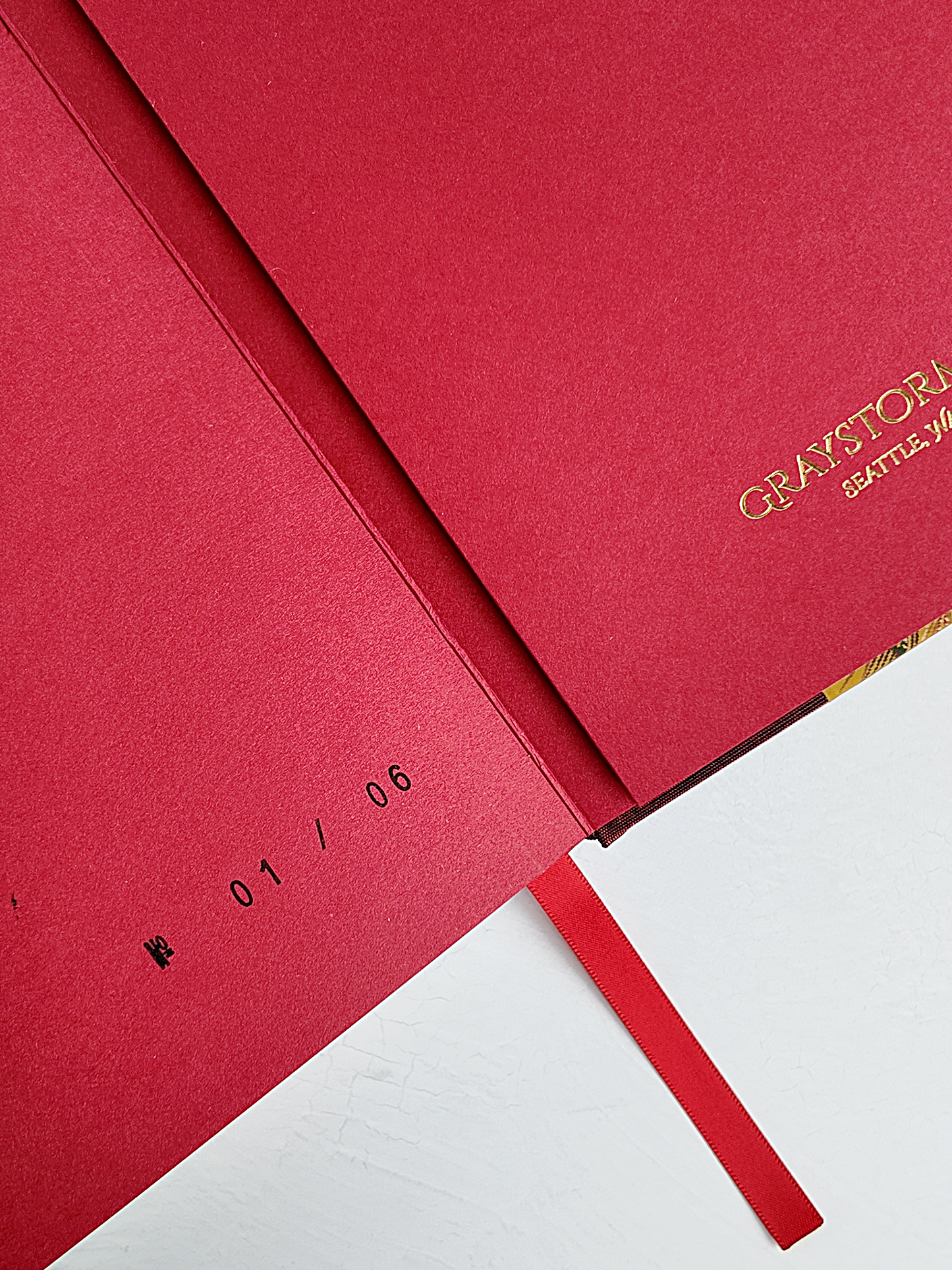 NEW B5 192-page Hardcover Journal finished in Blood Red Japanese book cloth and Golden Cornfields Chiyogami Paper