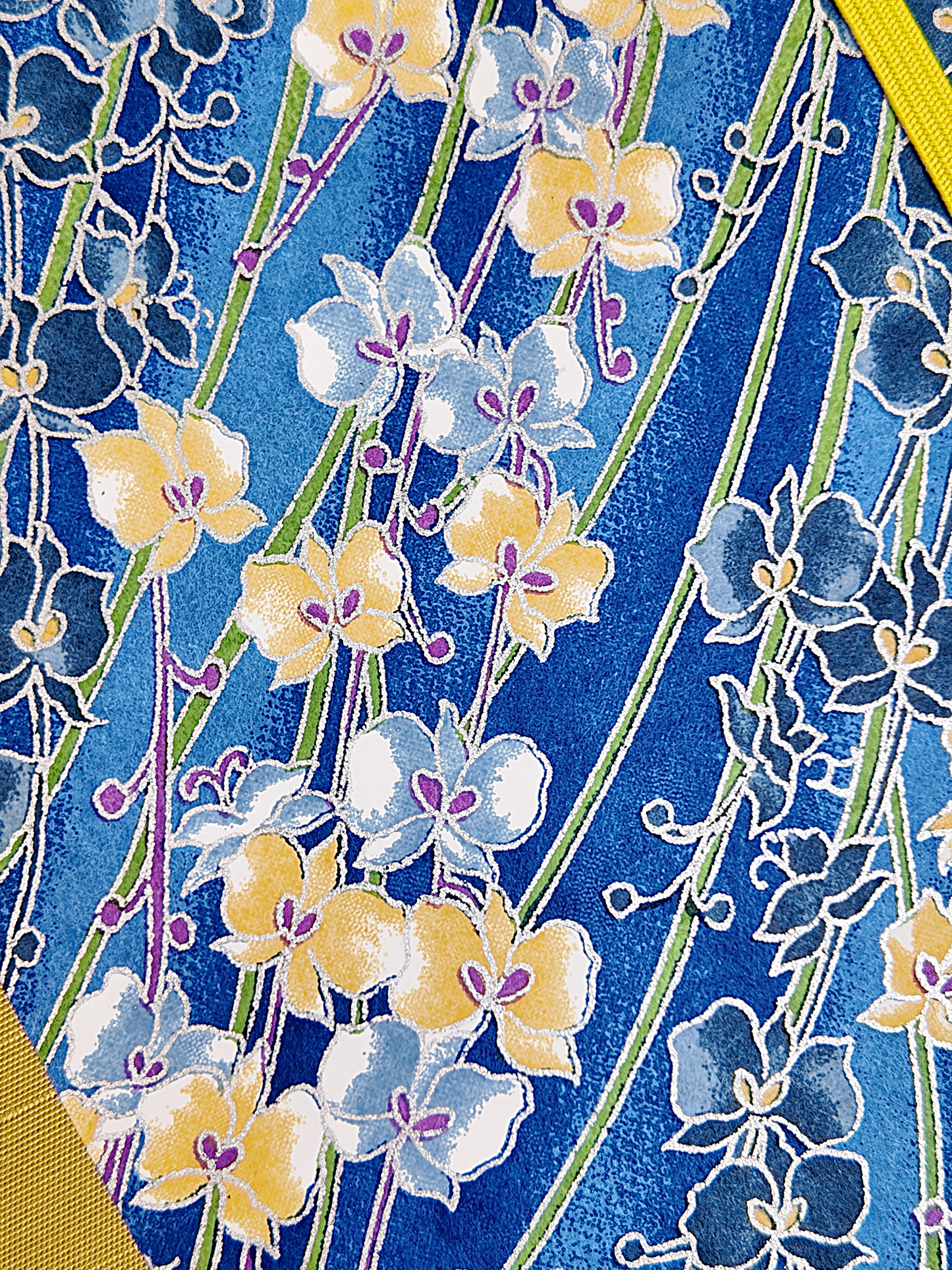 NEW B5 192-page Hardcover Journal finished in Yellow Gold and Vintage Chiyogami Floral Paper
