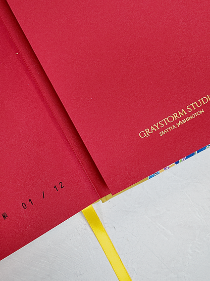 NEW B5 192-page Hardcover Journal finished in Yellow Gold and Vintage Chiyogami Floral Paper