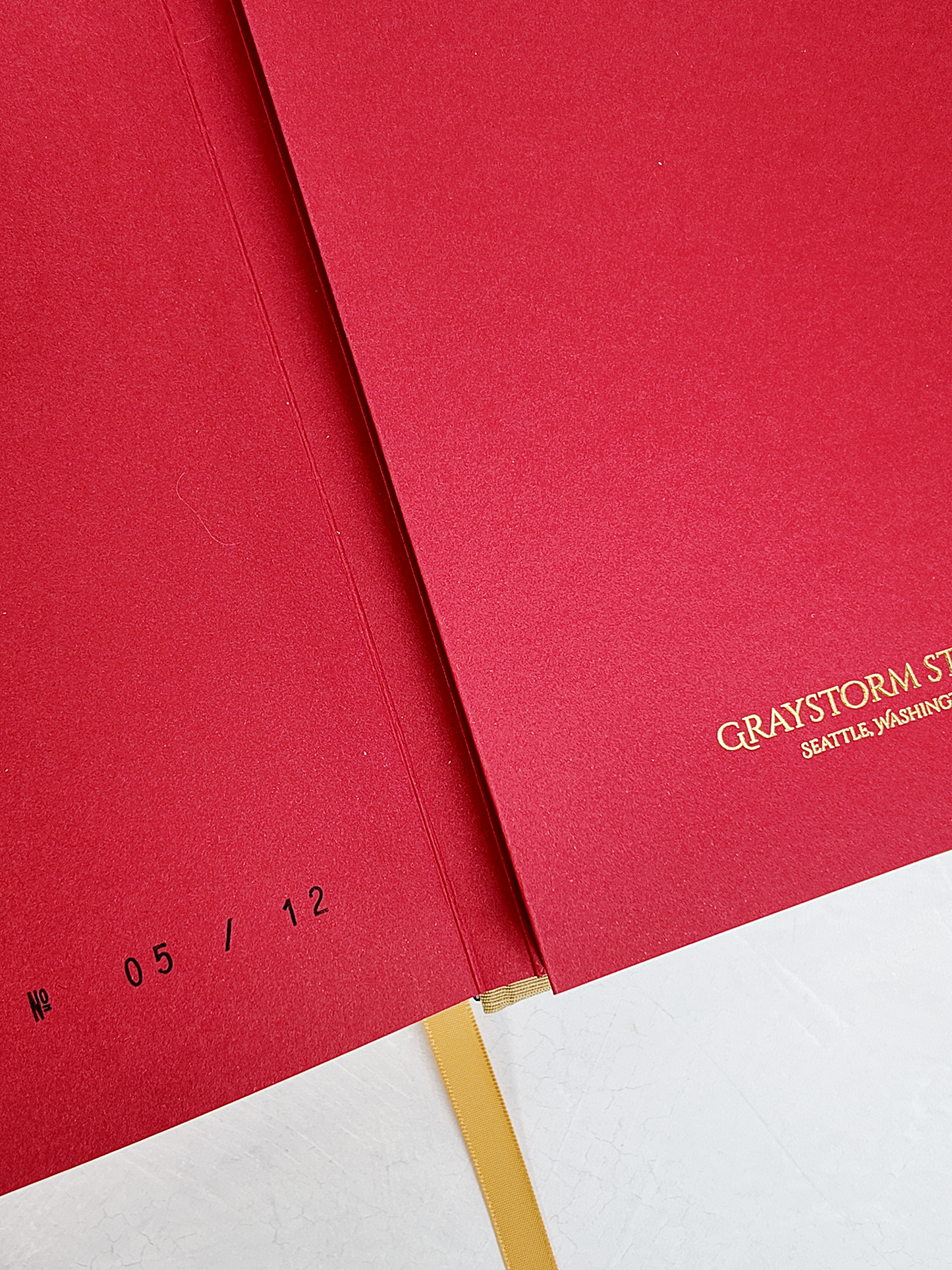 PRE-ORDER NEW B5 192-page Hardcover Journal finished in Soft Gold and Gold and Blue Waves Chiyogami Paper