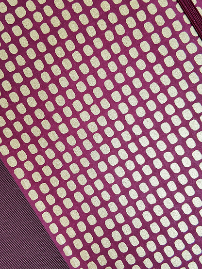PRE-ORDER NEW B5 192-page Hardcover Journal finished in Maroon Japanese Book Cloth and Gold Dots in Maroon Chiyogami Paper