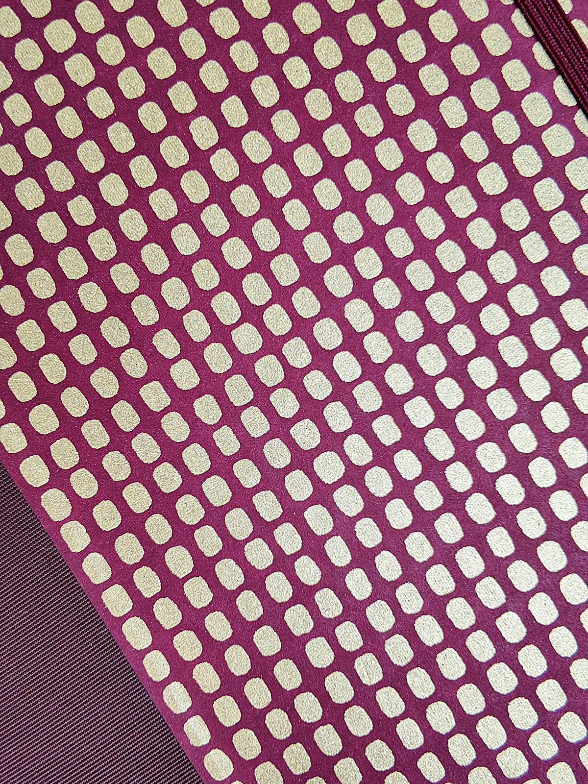 PRE-ORDER NEW A5 160-page Hardcover Journal finished in Maroon Japanese Book Cloth and Gold Dots in Maroon Chiyogami Paper