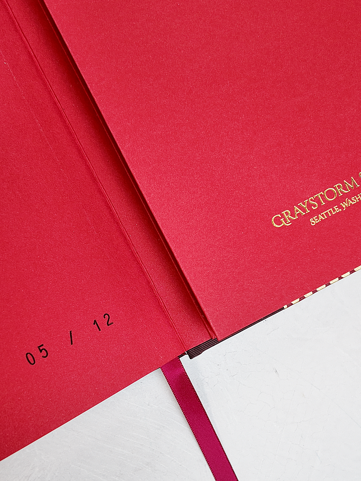 PRE-ORDER NEW B5 192-page Hardcover Journal finished in Maroon Japanese Book Cloth and Gold Dots in Maroon Chiyogami Paper