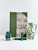 B5 192-page Hardcover Journal finished in Olive Verona book cloth and Renato Crepaldi hand marbled paper