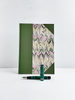 B5 192-page Hardcover Journal finished in Olive Verona book cloth and Renato Crepaldi hand marbled paper