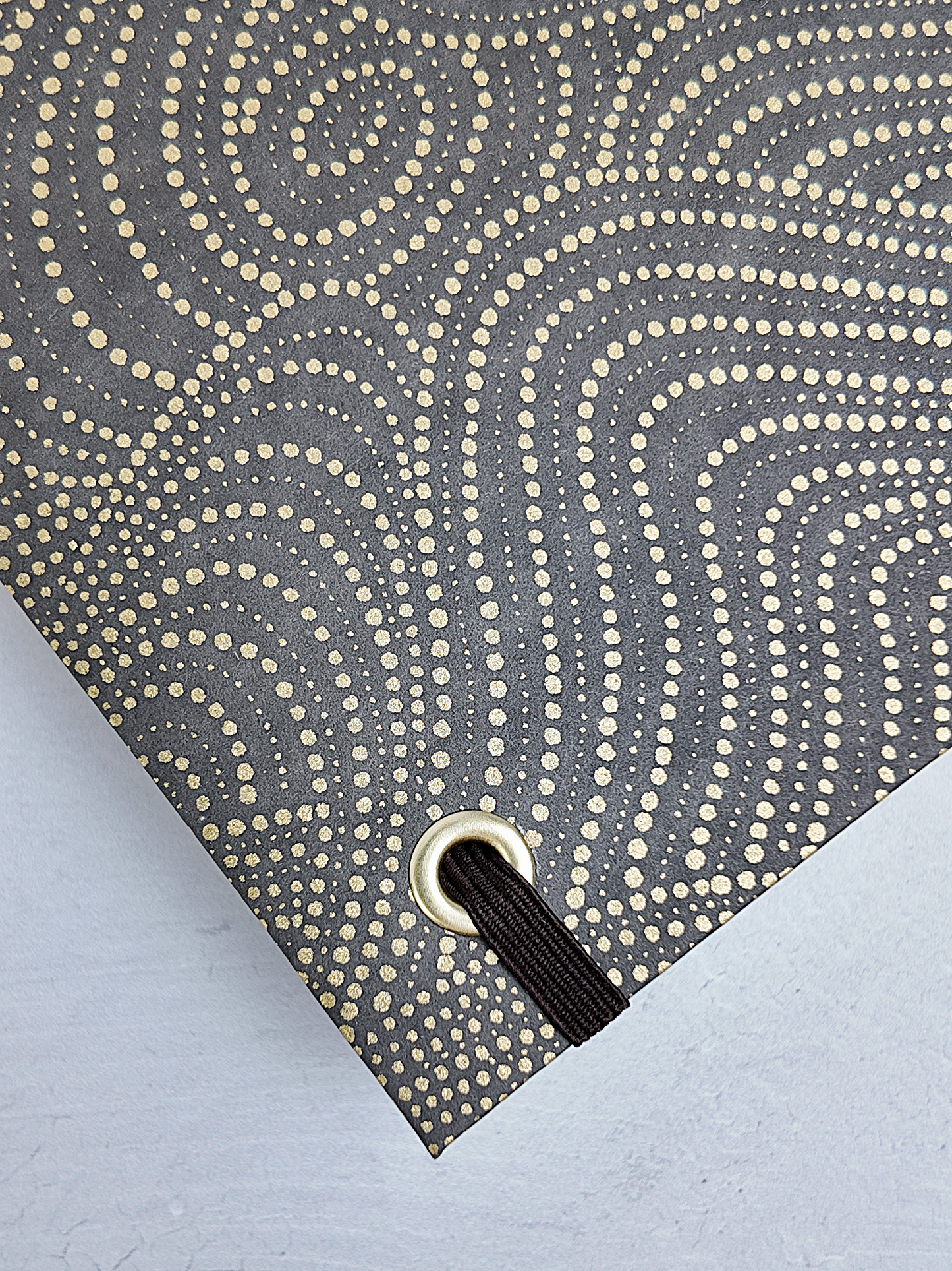 NEW A5 160-page Hardcover Journal finished in Bronze Japanese book cloth and Gold on Brown Chiyogami Paper