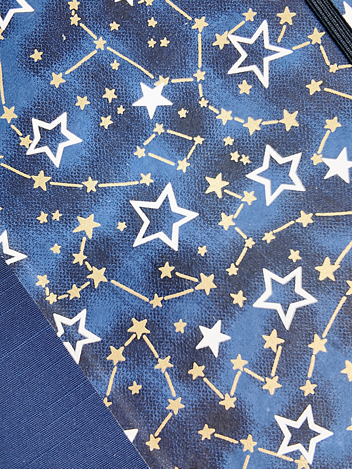 PRE-ORDER NEW A5 160-page Hardcover Journal finished in Cadet Blue Japanese Book Cloth and Galaxy Chiyogami Paper