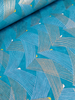 TEST Handprinted Japanese Chiyogami Paper - Light Blue Chiyogami Page and gold and silver geometric design